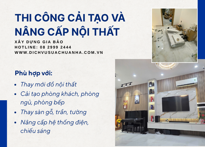 Thi công cải tạo và nâng cấp nội thất theo yêu cầu tại Quận 4