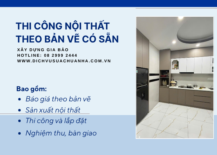 Thi công nội thất theo bản vẽ